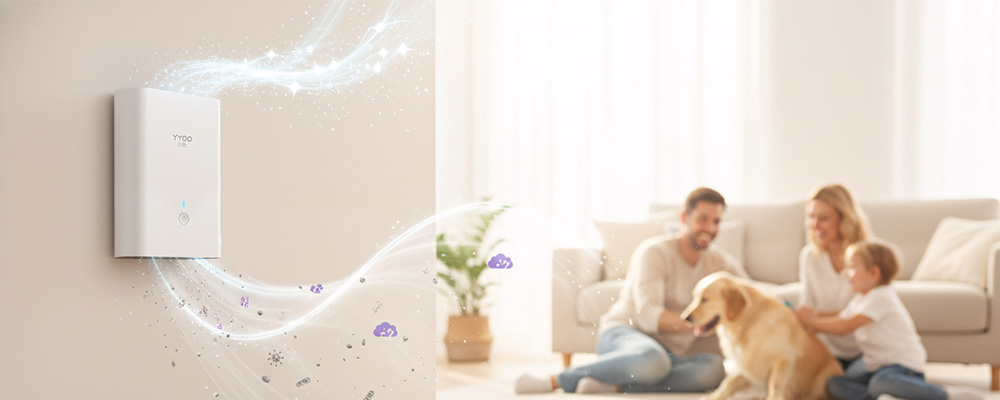 wall-mounted Pet UV air disinfection purifier